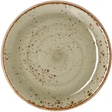 Тарелка пирожковая «Крафт Грин» фарфор D=15,H=2см зелен.