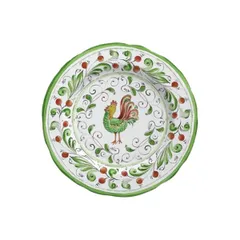 Тарелка «В.Виена» фарфор D=16см белый,зелен.