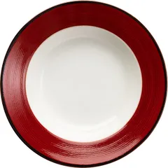Тарелка для супа «Джаспер» фарфор 350мл D=227,H=48мм белый,красный