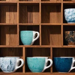 Чашка чайная «Аида» фарфор 180мл D=88,H=60мм бирюз., изображение 3