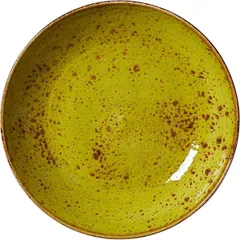 Salad bowl "Kraft Apple"  porcelain  0.65 l  D=205, H=40mm  yellow-green.