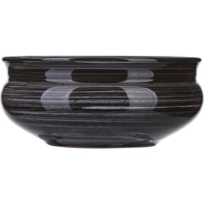 Тарелка глубокая «Маренго» керамика 0,8л D=16см черный,серый, изображение 3