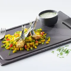 Блюдо для подачи «Базальт» керамика D=55,L=330,B=220мм черный,матовый, изображение 3