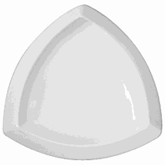 Salad bowl “Kunstwerk” triangular  porcelain  220 ml , H=40, L=165, B=165mm  white