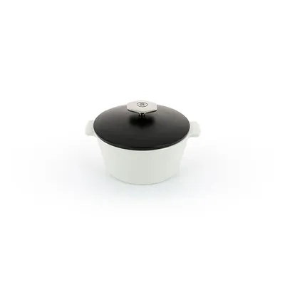 Кастрюля для сервировки с крышкой «Революшн» керамика 1,2л D=19,H=12,5см черный