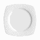 Тарелка «Сатиник» квадратная фарфор ,L=25,5,B=25,5см белый