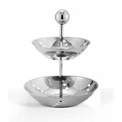 Этажерка 2-х ярусная нерж.(d=16/20*h=25см) Kamspring