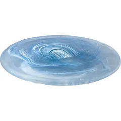 Plate “Aquamarine” small  glass  D=21cm  blue.