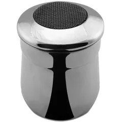 Емкость для сыпучих продуктов с сеткой для какао сталь нерж. 100мл D=6,H=8см серебрист.