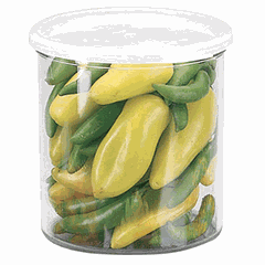 Container for food  plastic  1.52 l  D=16.8, H=17.2 cm  clear.