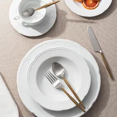 Нож столовый «Концепт №7» сталь нерж. ,L=23см золотой,стальной, изображение 3