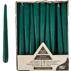 Candles[50pcs] paragraph with stear. D=25,H=245,L=255,B=190mm green.