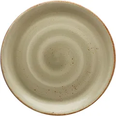 Plate “Kraft Green” small  porcelain  D=28, H=2cm  green.