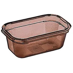 Gastronorm container (1/4)  polycarbonate , H=10, L=26.5, B=16.2 cm  brown.