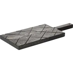 Доска для подачи «Пирог» темный дуб ,H=3,L=48/34,B=20см, изображение 2