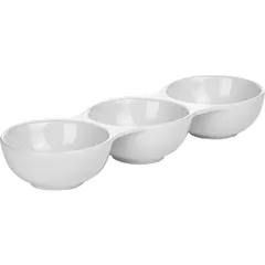 Менажница «Пати» 3 секции фарфор ,H=30,L=230/50,B=75мм белый