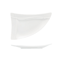 Plage triangular dish  porcelain , L=38.8, B=27.5 cm  white