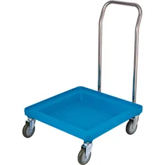 Trolley for cassettes and containers “Prootel”  stainless steel, plastic , H=23, L=56, B=56cm  blue