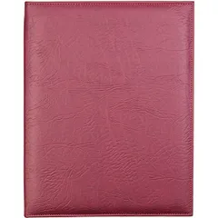 Menu folder A4 2 sides with rings  leatherette  burgundy