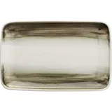 Тарелка «Айсио» прямоугольная фарфор ,H=27,L=281,B=179мм белый,серый