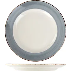 Serving dish  porcelain  D=32cm  white, gray