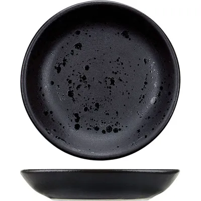 Тарелка «Оникс» без полей керамика D=10см черный, Диаметр (мм): 100