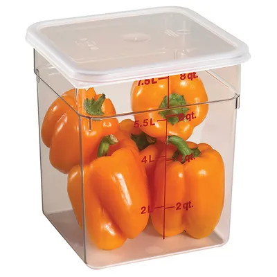 Крышка для контейнера для продуктов 6SFSP, 8SFSP полиэтилен ,L=21,5,B=21,5см прозр., изображение 4