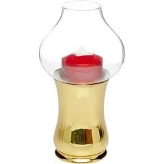 Светильник масляный «Мидия» сталь,стекло D=10,H=17,8см золотой,перламутр.