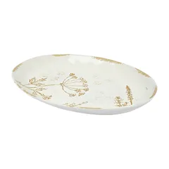 Блюдо для подачи «Фенхель» фарфор ,H=36,L=355,B=236мм белый, изображение 3