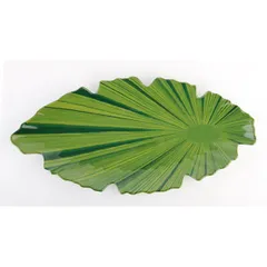 Serving dish “Leaf” plastic ,H=4,L=52,B=25cm green.