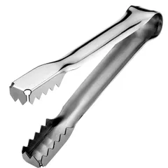 Ice tongs stainless steel ,L=163,B=17mm silver.