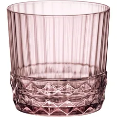 Old fashion “America 20x” glass 300ml D=68,H=83mm pink.