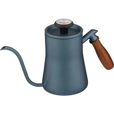 Чайник для приготовления кофе с термометром сталь нерж.,дерево 0,55л, изображение 16
