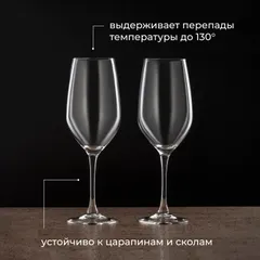 Бокал для вина «Селест» стекло 0,58л D=66,H=255мм прозр., изображение 3