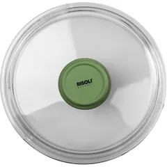 Cover for frying pan “D.Green”  glass  D=28cm  transparent, green.