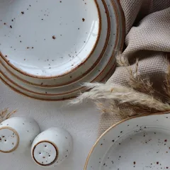 Тарелка «Париж» фарфор D=27см белый,коричнев., Диаметр (мм): 270, изображение 2