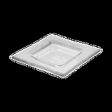 Салатник «Клиа Трэй» квадратный стекло ,H=12,L=95,B=95мм прозр.,зелен.