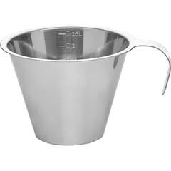 Measuring jug stainless steel 250ml D=10,H=8cm silver.