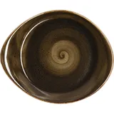 Тарелка «Крафт Браун» мелкая фарфор D=255,H=20,L=255,B=205мм коричнев.