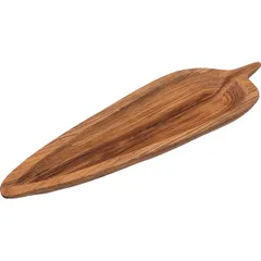 Блюдо «Ива» светлый дуб ,H=3,L=44,B=13см св. дерево, изображение 3