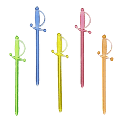 Skewers for canapés “Sword”[500pcs] plastic ,L=7cm multi-colored.