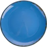 Тарелка «Синий крафт» мелкая керамика D=220,H=23мм голуб.