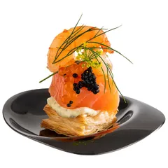 Тарелка «Пеблс» для закусок набор[4шт] сталь нерж. ,H=10,L=85,B=80мм черный, изображение 3