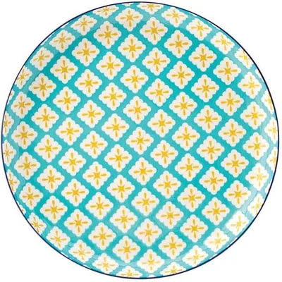 Тарелка «Кадиз» фарфор D=27,H=3см голуб.,желт.