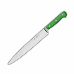 Knife for thin slicing  L=18cm  green, metal.