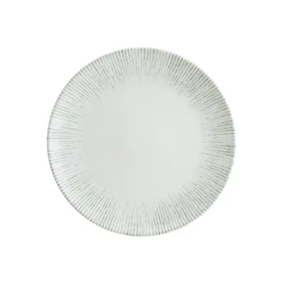 Тарелка «Ирис» мелкая фарфор D=25см белый,серый