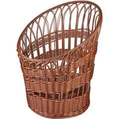 Корзина для хлеба плетеная полипроп. D=35,H=42см коричнев., изображение 2