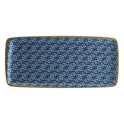 Блюдо сервировочное «Калиф Люпин» прямоугольное фарфор ,L=34,B=16см белый,синий