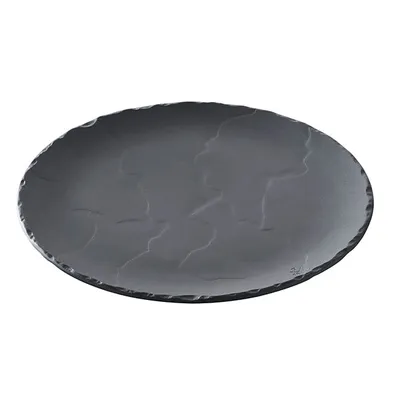 Тарелка «Базальт» мелкая керамика D=200,H=12мм черный, изображение 2