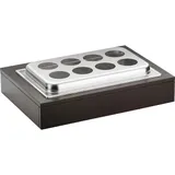 Станция буфетная для охлаждения «Буфет» на 8 бутылок  сталь нерж.,мдф ,H=20,L=46,B=64см венге